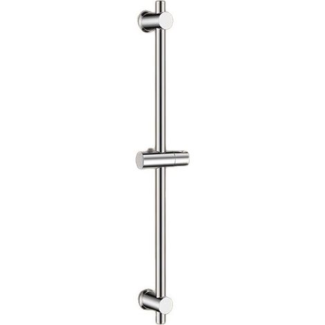 Barre de Douche 65 cm Inox Argent Support Douchette Réglable 360°Pivotant Fixation Murale par Perçage