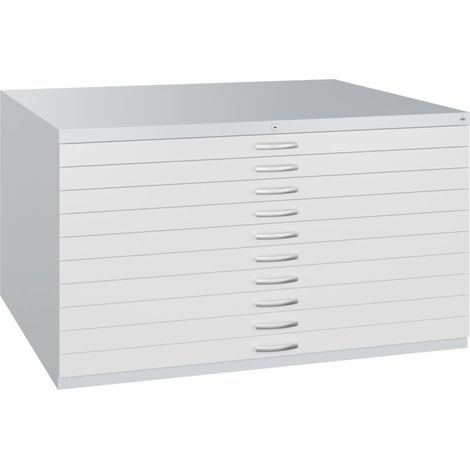 C+P Armoire basse série 71007200, H760xL1350xP960mm, 7035/7035 (1/5)