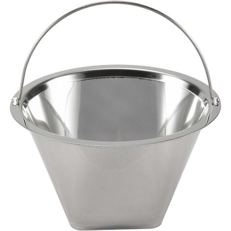 Cône café filtre réutilisable acier inoxydable Material avec poignée (1/5)