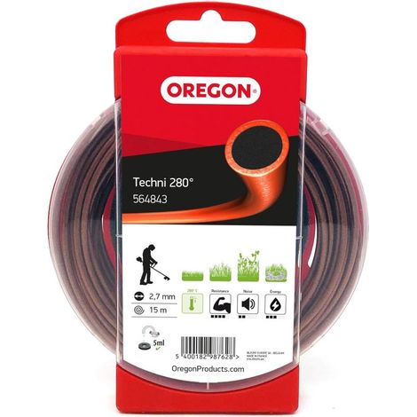 Trimmerfaden Rund Techni 280° Braun/Schwarz ø2.7mm/15m Oregon 564843