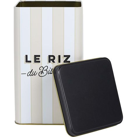 Scatola di riso da bistrot con strisce beige (1/5)
