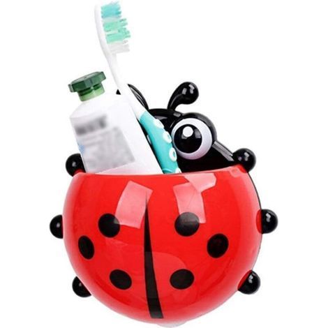 Kids Toothbrush Holder, CocCônelle Suction Toothbrush Holder, Wall Mounted Suction Cup Holder for Kids Bathroom- (1/4)