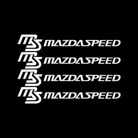 (Blanc argenté MS, 4 pièces) 4 autocollants décoratifs pour poignées de porte et rétroviseurs de voiture, compatibles avec Mazda Speed MS, Axela Atenza, Demio 5, 6, CX-5, CX-8, MPS, CX-4 et 3. (1/4)