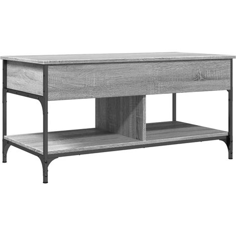 Maison Exclusive - Mesa de centro madera ingeniería metal gris So