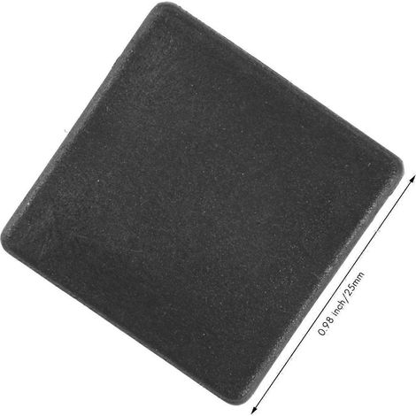 200 bouchons carrés de 1 pouce pour tubes, bouchons en plastique, embouts de tuyaux, couvercles de tubes, inserts pour patins de chaise, bouchons de finition (1/4)