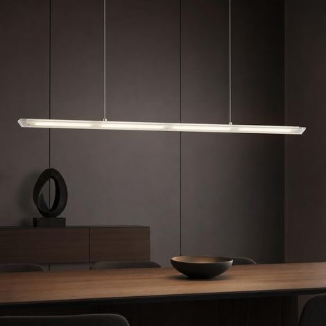 Suspension, applique, plafonnier, verre transparent, intensité variable, variateur tactile, H 150 cm (1/5)