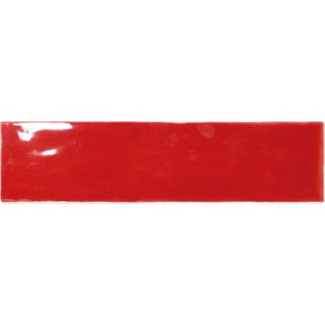 Carrelage mur effet zellige rouge 7,5x30 cm MASIA ROSSO (vendu par boite de 1m2) (1/3)