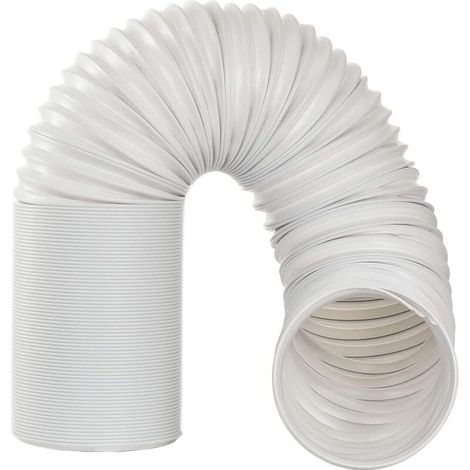 Tuyau d'aération flexible en PVC de 2 m de long pour climatiseurs portables, installation sur comptoir, diamètre 13 cm (1/4)