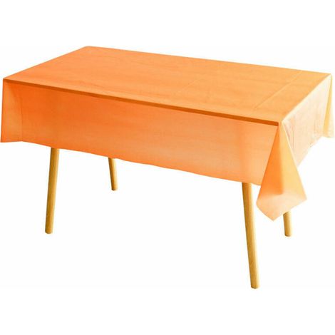 Tovaglia plastificata monouso rettangolare 137x274 cm tovaglie in plastica allestimento tavoli feste Arancione