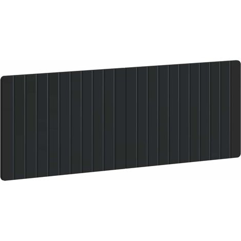 Tête de lit murale ZWOLLE Noir Bois d'ingénierie vidaXL (1/5)