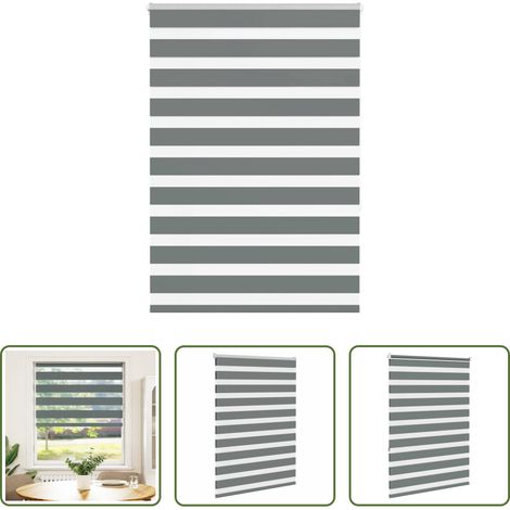 vidaXL Sonnenschutz -  Doppelrollo Dunkelgrau 105x150cm Stoffbreite 100,9 cm Polyester (1/5)
