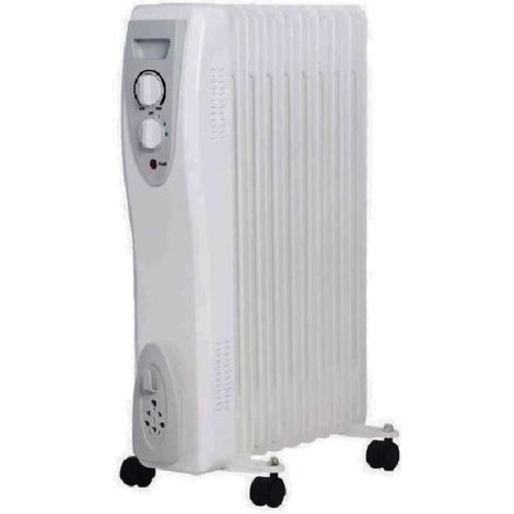 Radiatore Ad Olio Or2000-9 Stufa Elettrica - Interno 9 Elementi 2000W - Bianco