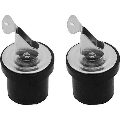 Bouchon de vidange à compression avec joint en caoutchouc, à visser, pour yacht ou bateau, diamètre 7/8 pouce, se verrouille en place (2 pièces). (1/5)