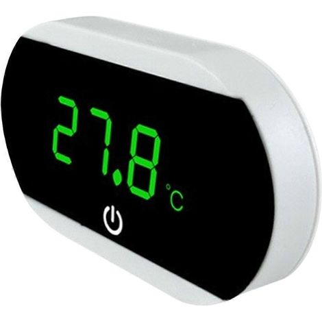 LED-Thermometer für Aquarien, hochpräzise Klebethermometer mit Temperatursensor, weiß (1/5)