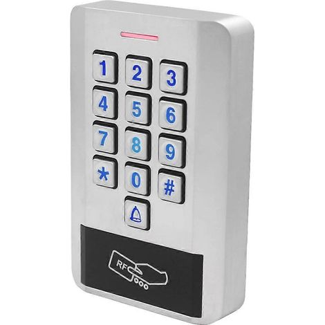 Système de contrôle d'accès par carte de proximité métallique étanche IP67, entrée WG26 125 kHz/13,56 MHz, avec clavier rétroéclairé, MF2 13,56 MHz (1/5)