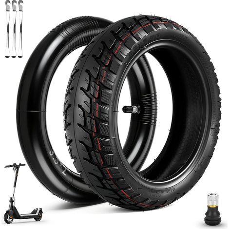 Pneu Tubeless 9,5 x 2,50 pour Niu KQI3 Max/Pro/Sport, accessoire avant et arrière, 9,5 pouces tout-terrain 1 pneu sous vide + 1 tuyau + 3 pieds de biche (1/5)