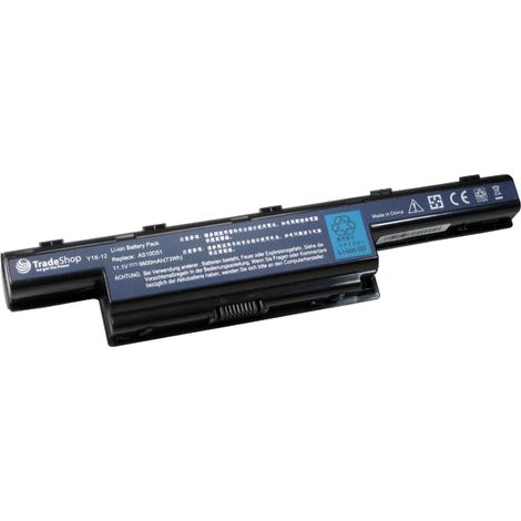 Trade-Shop Laptop Akku 6600mAh für Acer TravelMate 5750TG 5755 5755Z 5755ZG 5760G 5760Z 6495 6495G 6495TG 6595G 7551Z 7551ZG 8473 8473G(MS2333) 8573 8573G P243-M P243-MG P453-M P453-MG P643-MG P653-M