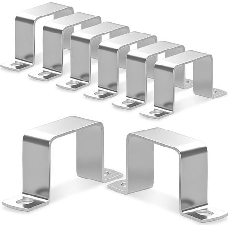 30x30mm U-shaped square hose clamps made of stainless steel 304 for entrance doors, windows, water pipes and other pipes (1/5)