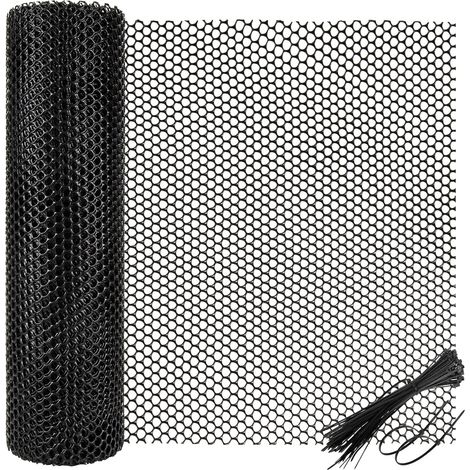 Rouleau grillage fil fer poules 50 sangles fixes filet clôture plastique jardin robuste clôture élevage volaille durable résistante (1/5)