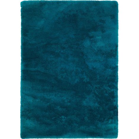 Tapis shaggy bleu uni doux et moderne - 110 x 60 cm (1/3)