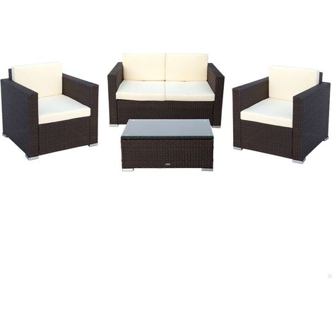 Set da Giardino Aktive Nero e Crema