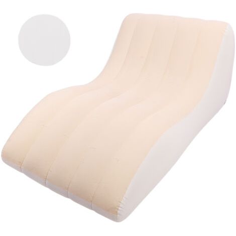 Pair - Canapé-lit gonflable en PVC, confortable et Portable, lit de Camping pour la maison, pique-nique, randonnée, parc, voyage, Beige café (1/5)