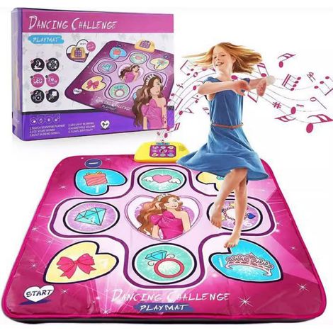 Tapis De Danse - Tapis De Jeu Rythmique Avec Lumières LED - Volume Réglable Et 5 Modes - Pour Enfants 3 À 12 Ans - 90 X 90 Cm (1/5)