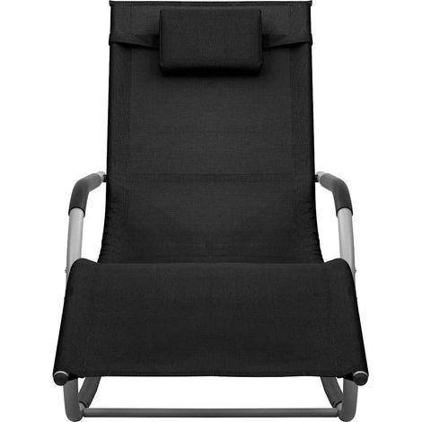 Maison Exclusive - Sonnenliege Textilene Schwarz und Grau (1/5)