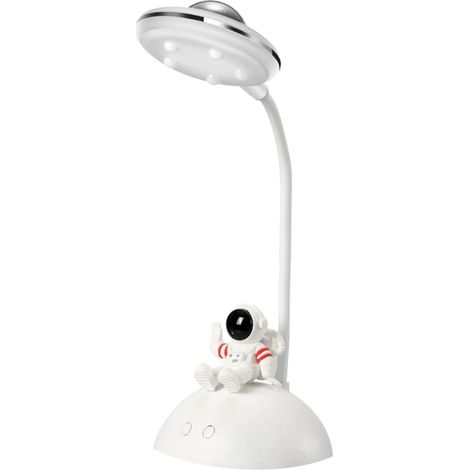 Lampe de table LED à projection d'ambiance avec support pour téléphone, veilleuse multifonctionnelle pour chambre à coucher, intensité variable et tube souple pour une ambiance relaxante. (1/5)