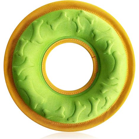 Frisbee pour chien - Disque flottant imperméable pour jeux aquatiques et gamelles convertibles - Jouet en nylon durable pour attraper facilement - Entraînement et alimentation en plein air (1/5)