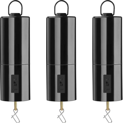 Lot de 3 carillons éoliens suspendus à moteur rotatif alimenté par batterie (1/5)