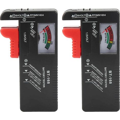 Stück tragbarer Batterietester mit Zeigeranzeige für Knopfzellen (AA, AAA, 1,5 V, 9 V)