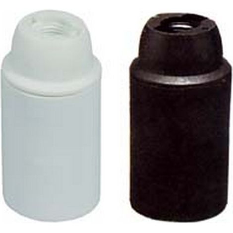 10PZ PORTALAMPADA E14 TERMOPLASTICO LISCIO - colore bianco