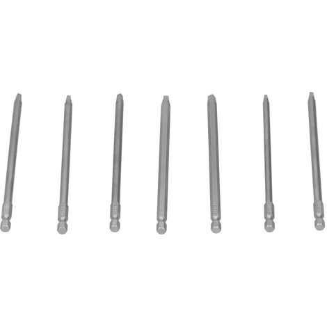 Jeu de 7 embouts tournevis carrés en acier chrome vanadium, manche hexagonal 150mm avec étui de rangement robuste (1/5)