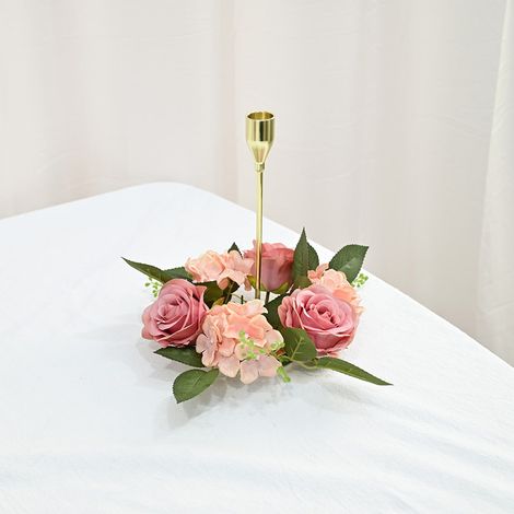 Guirlande De Roses Artificielles - 20 Cm - Décoration De Noël Fenêtre Table Mariage - 1 Pièce (1/5)