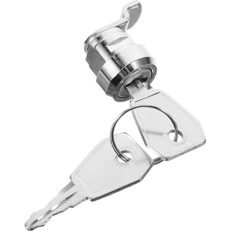 Serrure à came INOOMP 16 mm en zinc pour armoire métallique, clé (1/5)