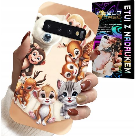 Custodia per Samsung Galaxy S10 - retro per bambini con animali della foresta (1/5)