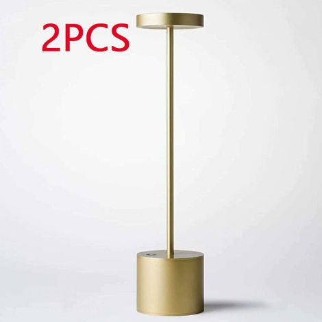 2PCS Drahtlose LED-Tischlampe, USB-Lade-Schreibtischlampe, Nachttischlampe, 2 Helligkeitsstufen, modernes Hotel, Restaurant, Schlafzimmer, Nachttisch, dolaso (1/5)