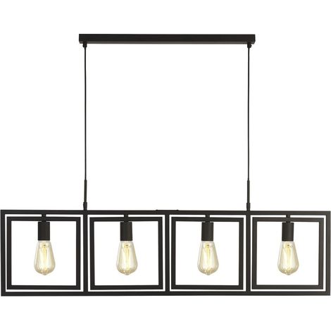 PLAZA 4L Suspension barre métal noir mat orientable E27 max 60w (1/4)