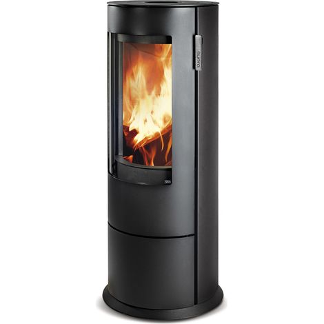 Supra – Poêle à bois vertical étanche 7,1kW – Vision diagonale 71cm – Isolation minéral compact – Classe énergétique A+