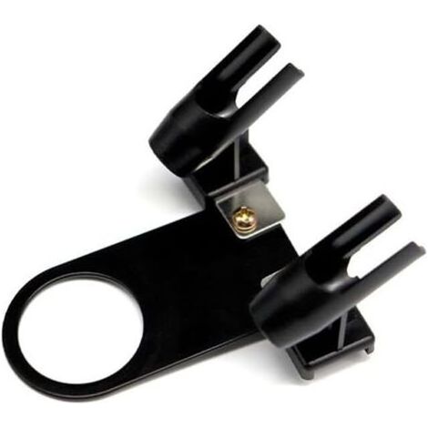 Support d'aérographe pour accessoires de support de compresseur, peut contenir jusqu'à 2 modèles de pulvérisation, construction en métal et plastique, couleur noir argenté, support de montage inclus (1/5)