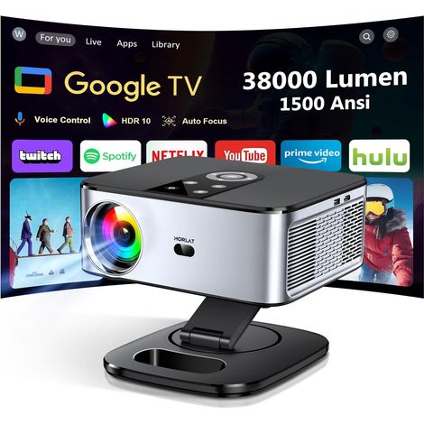 Videoprojecteur 1500 ANSI Projecteur 4K Supporté Auto Focus, Projector WiFi6 Bluetooth5.2, Retroprojecteur 38000 Lumen Home Cinéma (1/5)