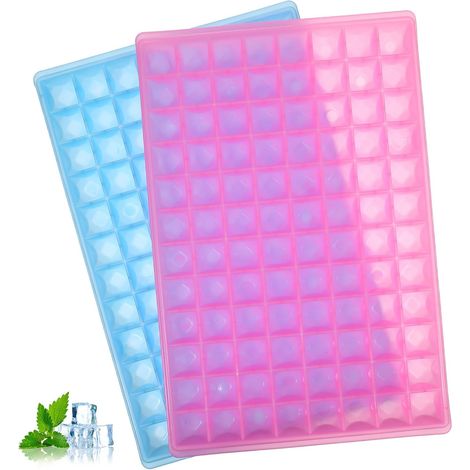 Lot de 2 Bacs à Glaçons Diamant 96 Cavités en Pp, Moules Faciles (1/5)