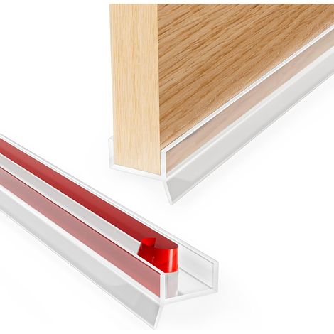 Kitchen Skirting Board, 2.5 m Sealing Profile for Kitchen Skirting Boards, Self-Adhesive Soft Skirting Board, Anti-Wind, Kitchen Skirting Profile for 15 mm, 16 mm, 17 mm (Transparent) (1/5)
