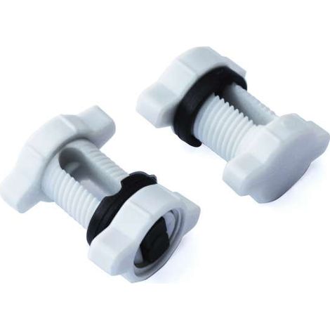 Morsetto per cavi "Block Fix" in nylon bianco 2 pz.