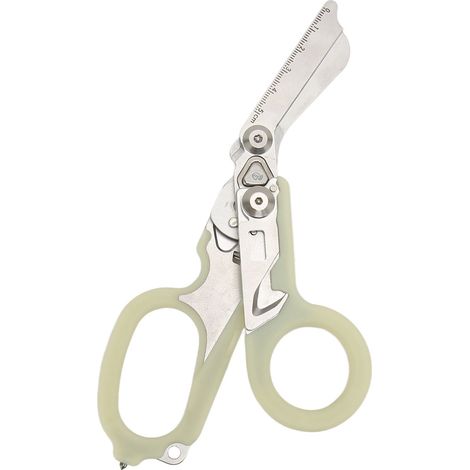 Ciseaux de Secours en Acier Inoxydable Lumineux et Pliables pour Camping et Sauvetage (1/5)