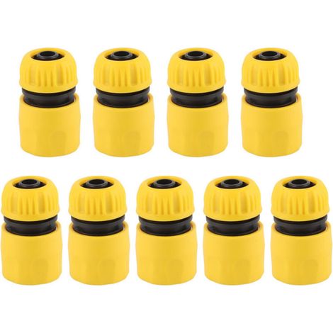 Lot de 10 raccords rapides pour tuyau d'arrosage, en plastique, pour l'irrigation agricole et le jardin (diamètre DN15). (1/5)