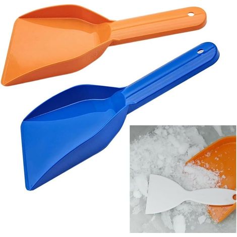 Grattoir à glace pour réfrigérateur - Pelle à dégivrer portable avec poignée ergonomique - Plastique ABS - Pour voiture et gadget de cuisine compact (1/5)