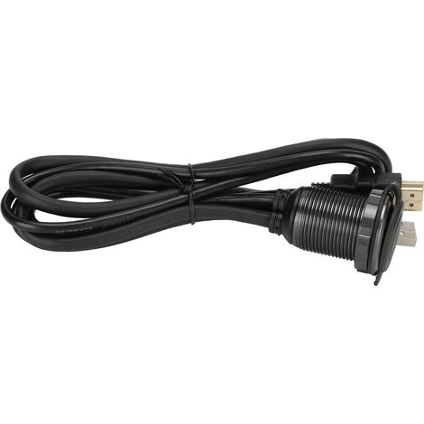 Prise USB encastrable panneau 2.0, câble HDMI 4K 1 mètre, interface multimédia haute définition (1/5)