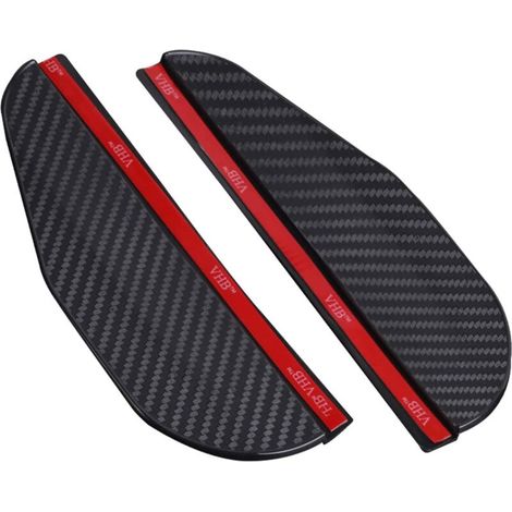 2Pcs RéTroviseur De Voiture Anti-Pluie Sourcils, Pare-Soleil De RéTroviseur, Universel En Fibre De Carbone Couverture De Pluie De RéTroviseur De Voiture, Pour Plupart Des Voitures Camions SUV